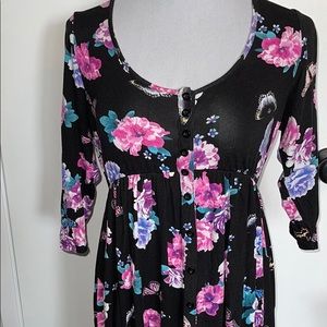 Torrid Rose & Butterfly Dress, size 00